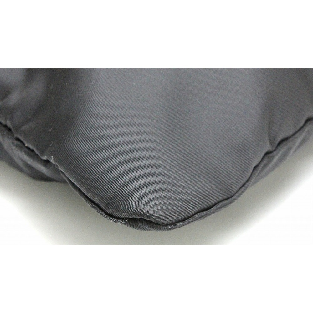 Prada Drawstring Nylon Leather Black Silver Pouch… - image 3